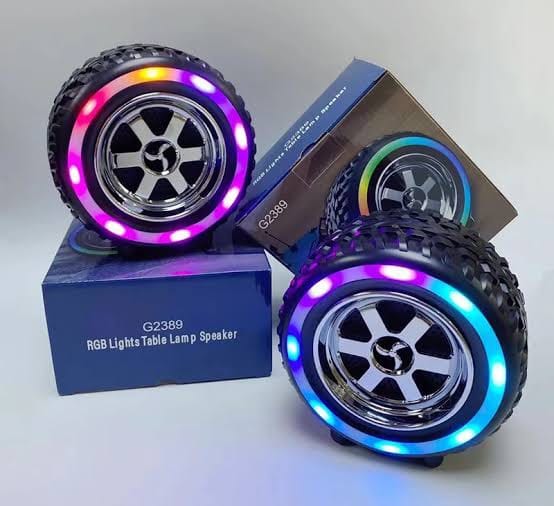 G2389 RGB Lights Tire-Shaped Bluetooth Speaker