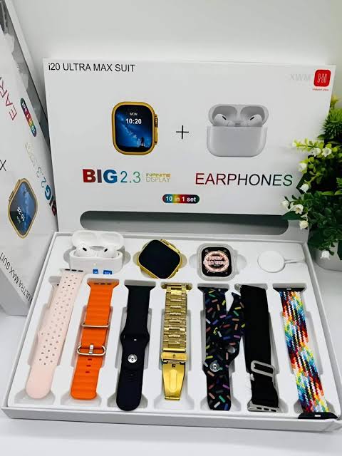 i20 Ultra Smart Watch - max suit 7 in 1 set